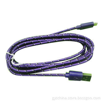 Round Fabric Braided Data Cable